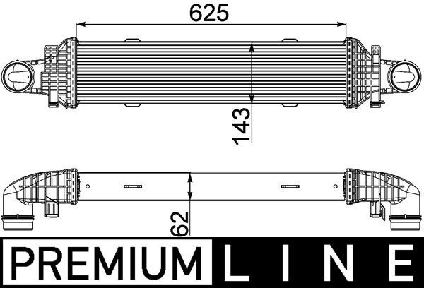 Product Image - Intercooler, inlaatluchtkoeler - CI357000P - MAHLE