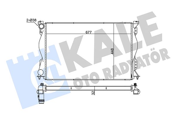 KALE Volkswagen Радіатор охолодження Audi A6 2.0TFSI/TDI 04-