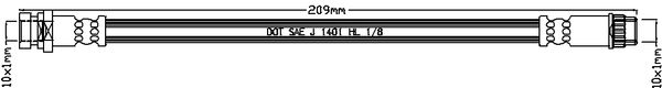 JURATEK fékcső JBH1317