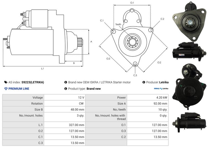 AS-PL S9223(LETRIKA) Starter