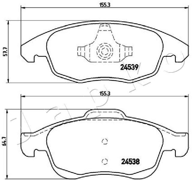 JAPKO 500603 Brake Pad Set, disc brake