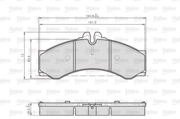 VALEO 872153 Brake Pad Set, disc brake