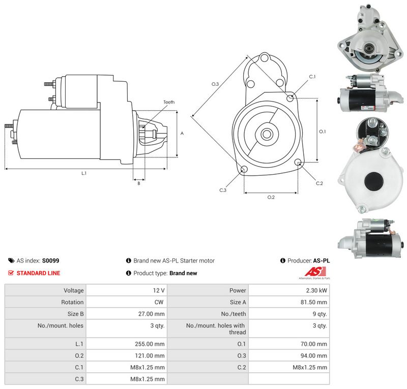Starter, AS-PL S0099
