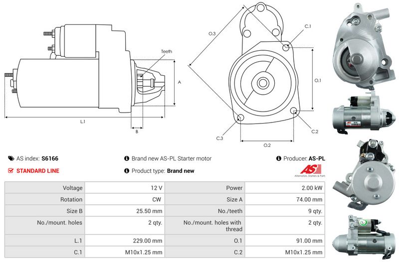 AS-PL S6166 Starter