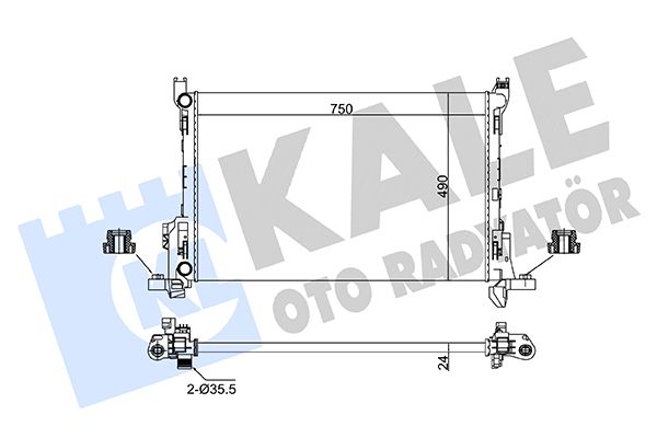 Автозапчастина KALE OTO RADYATOR 363085