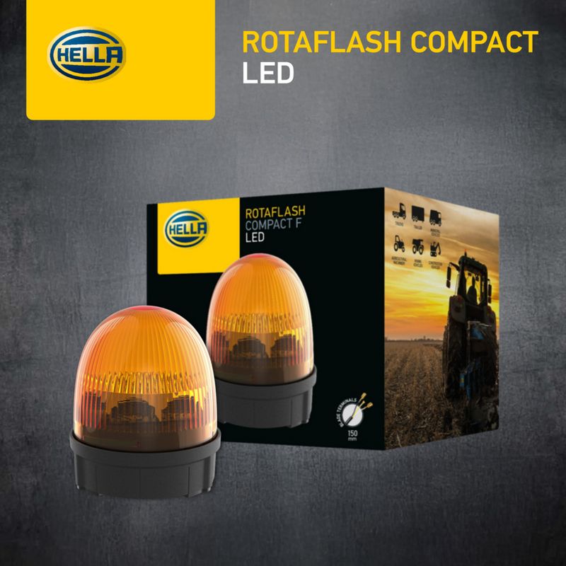 Roterend baken  RotaFlash (wit, 12/24V, LED, LED, 11W, 3-Punts montage, aantal programma's: 2, lengte kabel  1,5m)
