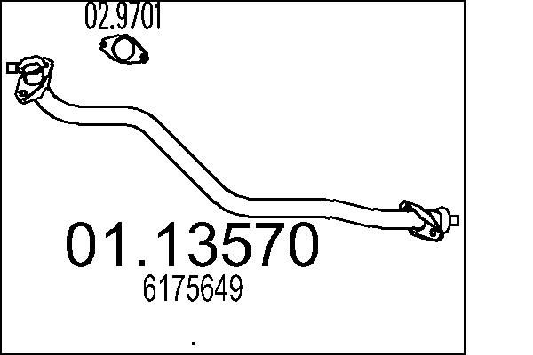 MTS kipufogócső 01.13570