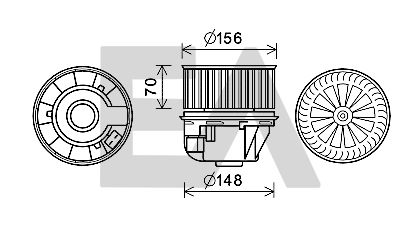 Motor eléctrico, ventilador habitáculo