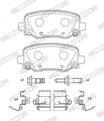 FERODO FDB4883 Brake Pad Set, disc brake