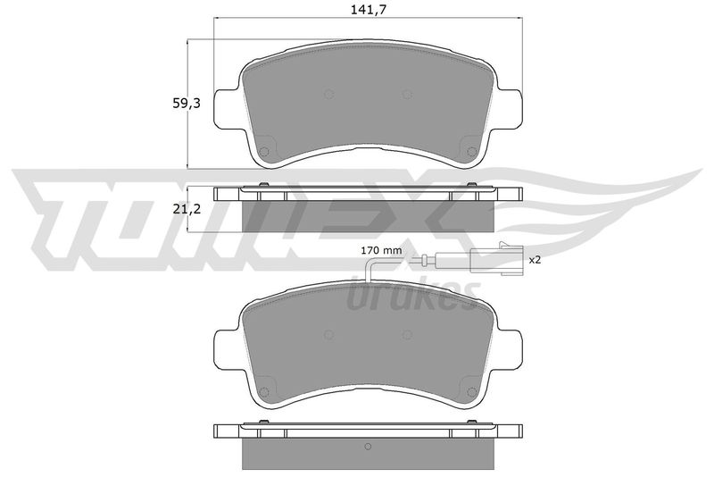 TOMEX Brakes fékbetétkészlet, tárcsafék TX 18-11