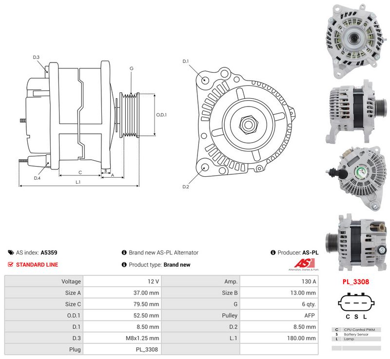 Prekė atitinka OEM kodą: A2TX3382ZC