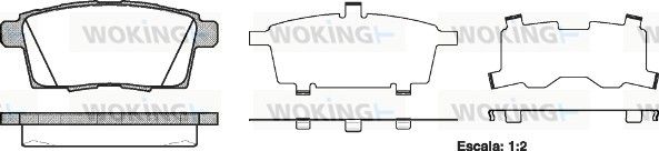 Колодки тормозные, задние, FORD USA EDGE (U387) (01/10-)