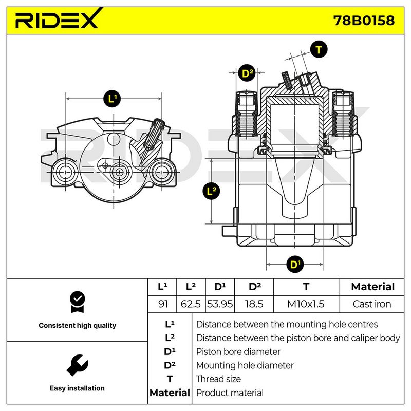 спирачен апарат RIDEX