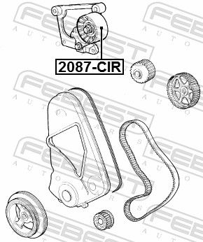 FEBEST 2087-CIR Tensioner Pulley, timing belt