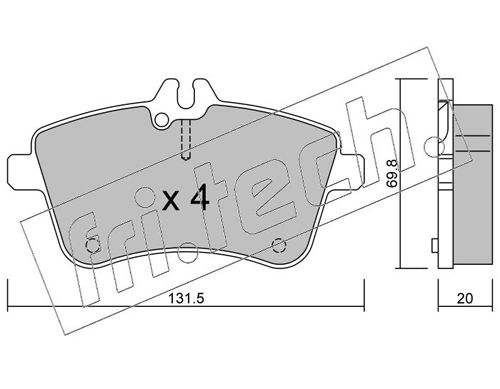 fri.tech. 663.0 Brake Pad Set, disc brake