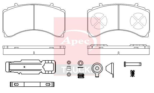 APEC Brake Pad Set, disc brake PAD29244K