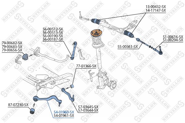 STELLOX 54-01960-SX Control/Trailing Arm, wheel suspension