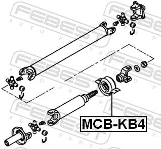 FEBEST MCB-KB4 Bearing, propshaft centre bearing