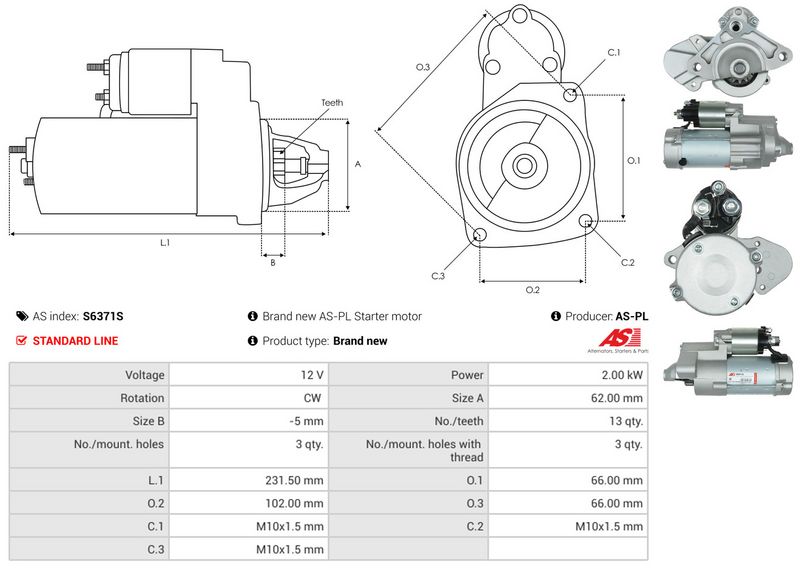 AS-PL S6371S Starter