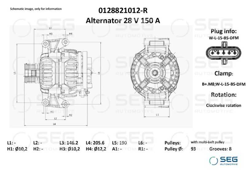 generátor 0128821012-R