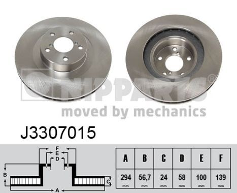 NIPPARTS féktárcsa J3307015