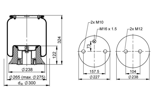 Mech, pneumatické odpružení 1 DK 18 A-1