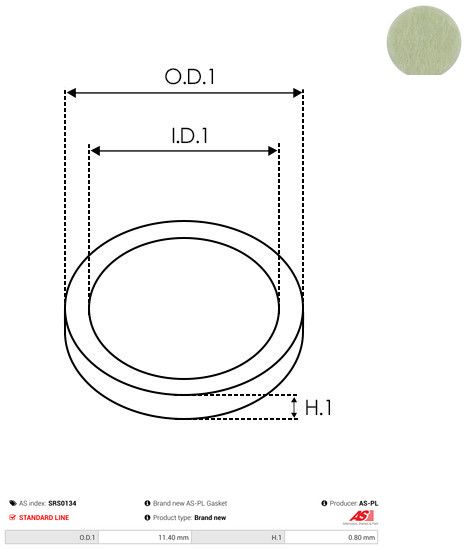 AS-PL SRS0134 Repair Set, alternator