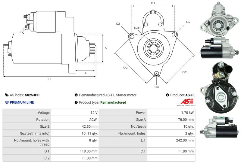 AS-PL S0253PR Starter