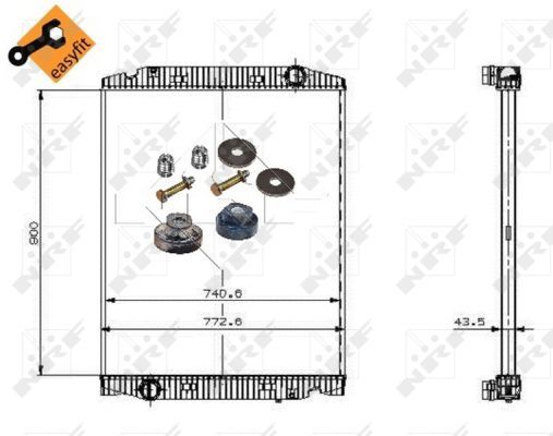 NRF 509568 Radiator, engine cooling