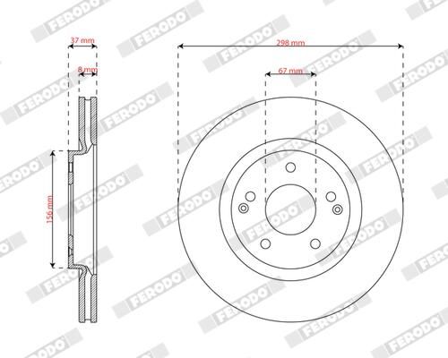 FERODO DDF2916C Brake Disc