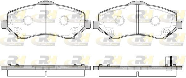 Комплект гальмівних накладок, дискове гальмо, Roadhouse 21259.02