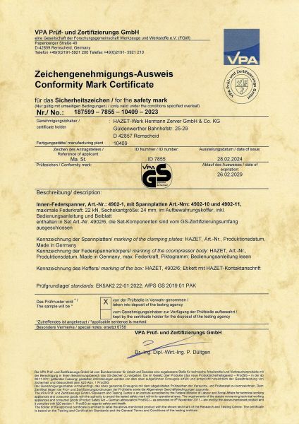 HAZET 4902-10 Pressure Plate, spring compressor