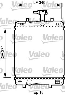 Valeo Radiator, engine cooling 735072