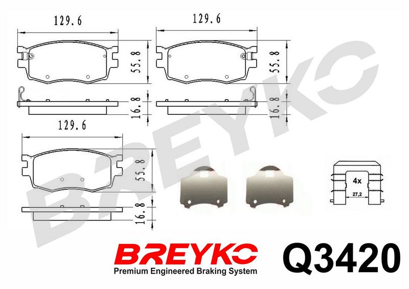 DAVID VASCO Q3420 Brake Pad Set, disc brake