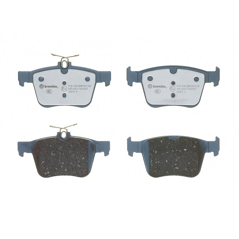Piduriklotsi komplekt, ketaspidur, BREMBO P 85 124E