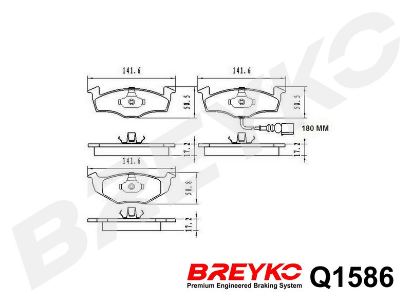 DAVID VASCO Q1586 Brake Pad Set, disc brake