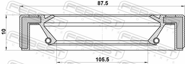 FEBEST 95GAY-891051010L Shaft Seal, drive shaft