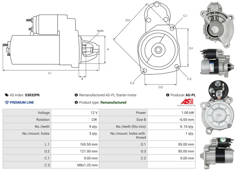 AS-PL S3032PR Starter
