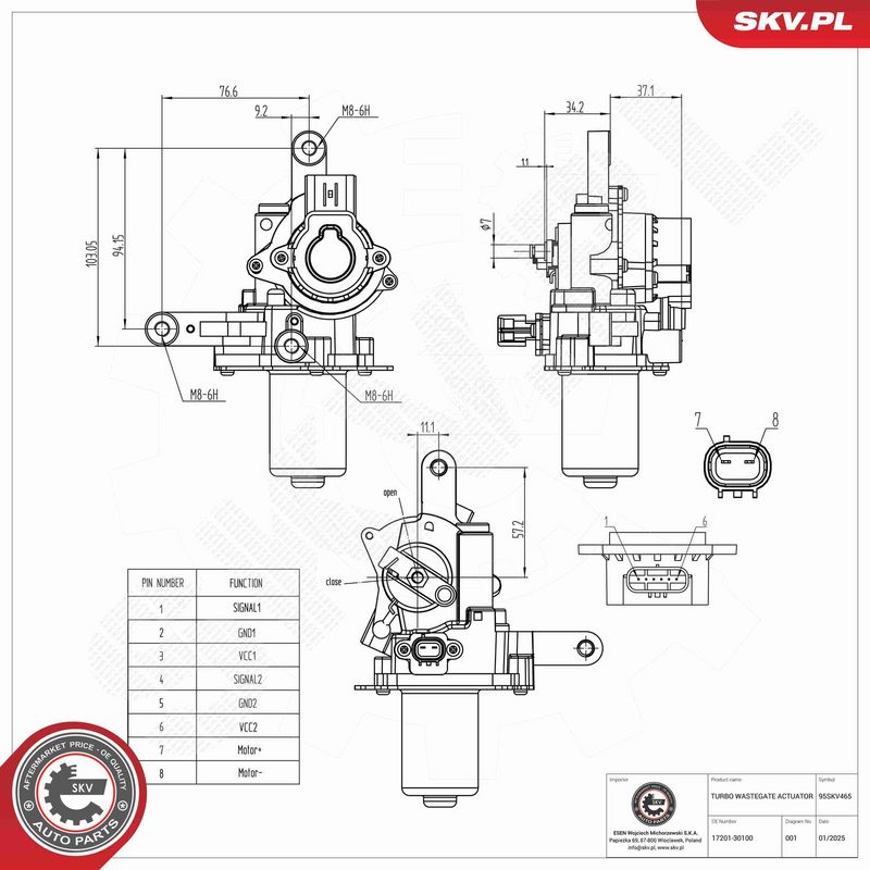 ESEN SKV 95SKV465 Boost Pressure Control Valve