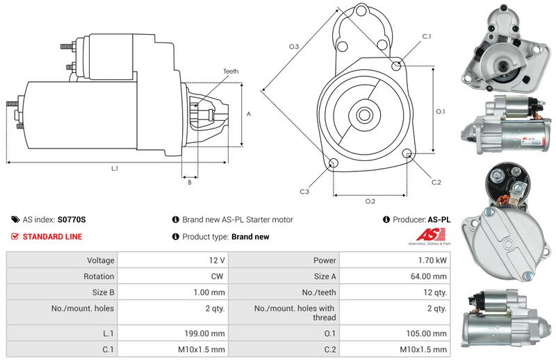 AS-PL S0770S Starter