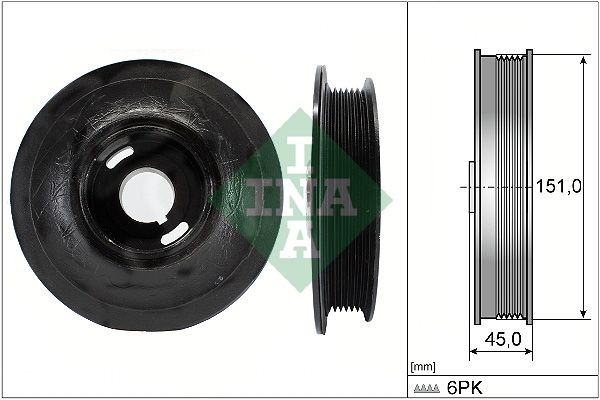 Schaeffler INA Szíjtárcsa, főtengely 544 0072 10