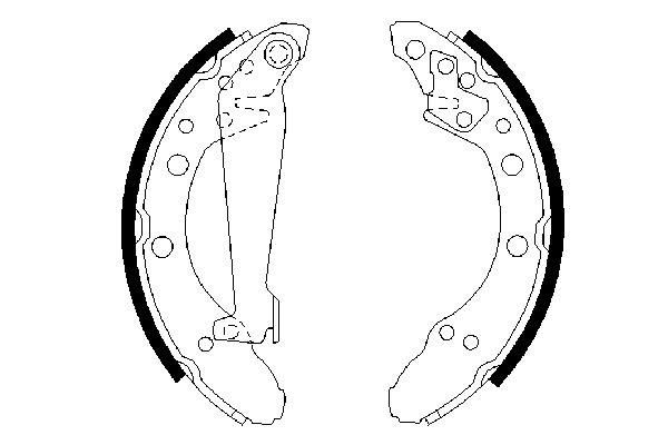 BOSCH 0 986 487 536 Brake Shoe Set