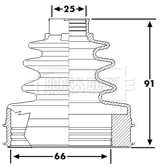 Borg & Beck cv joint boot kit - BCB6265