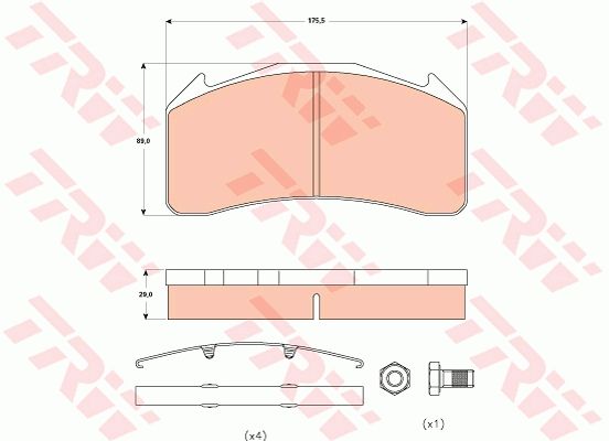 TRW GDB5088 Brake Pad Set, disc brake