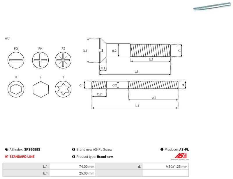 AS-PL SRS9058S Repair Set, alternator
