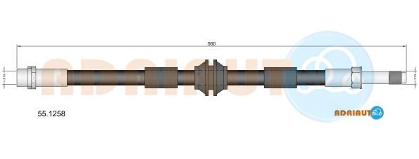 ADRIAUTO Volkswagen шланг гальмівний передній T5 Transporter 03-