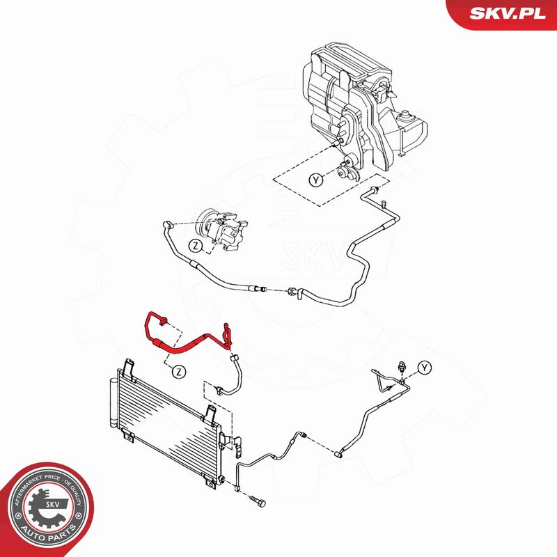 ESEN SKV 54SKV642 High/Low-pressure Line, air conditioning