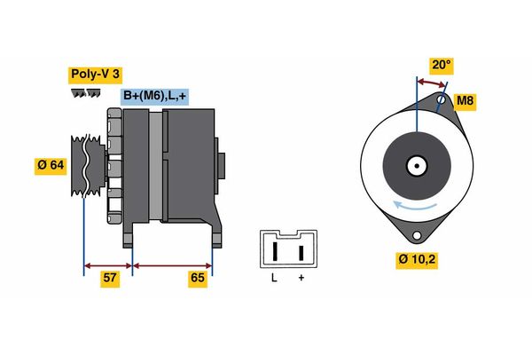 BOSCH generátor 0 986 049 440