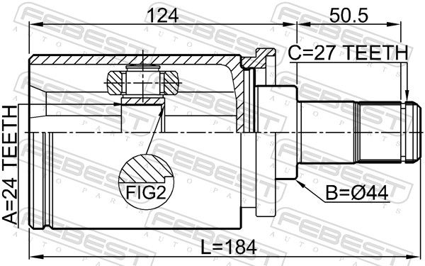 FEBEST 1911-F30LH Joint Kit, drive shaft