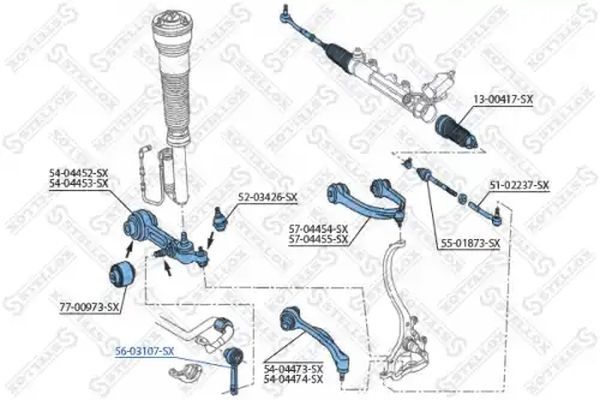 STELLOX 56-03107-SX Link/Coupling Rod, stabiliser bar